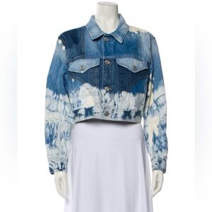 Frame Denim Blue Tie-Dye Jean Jacket